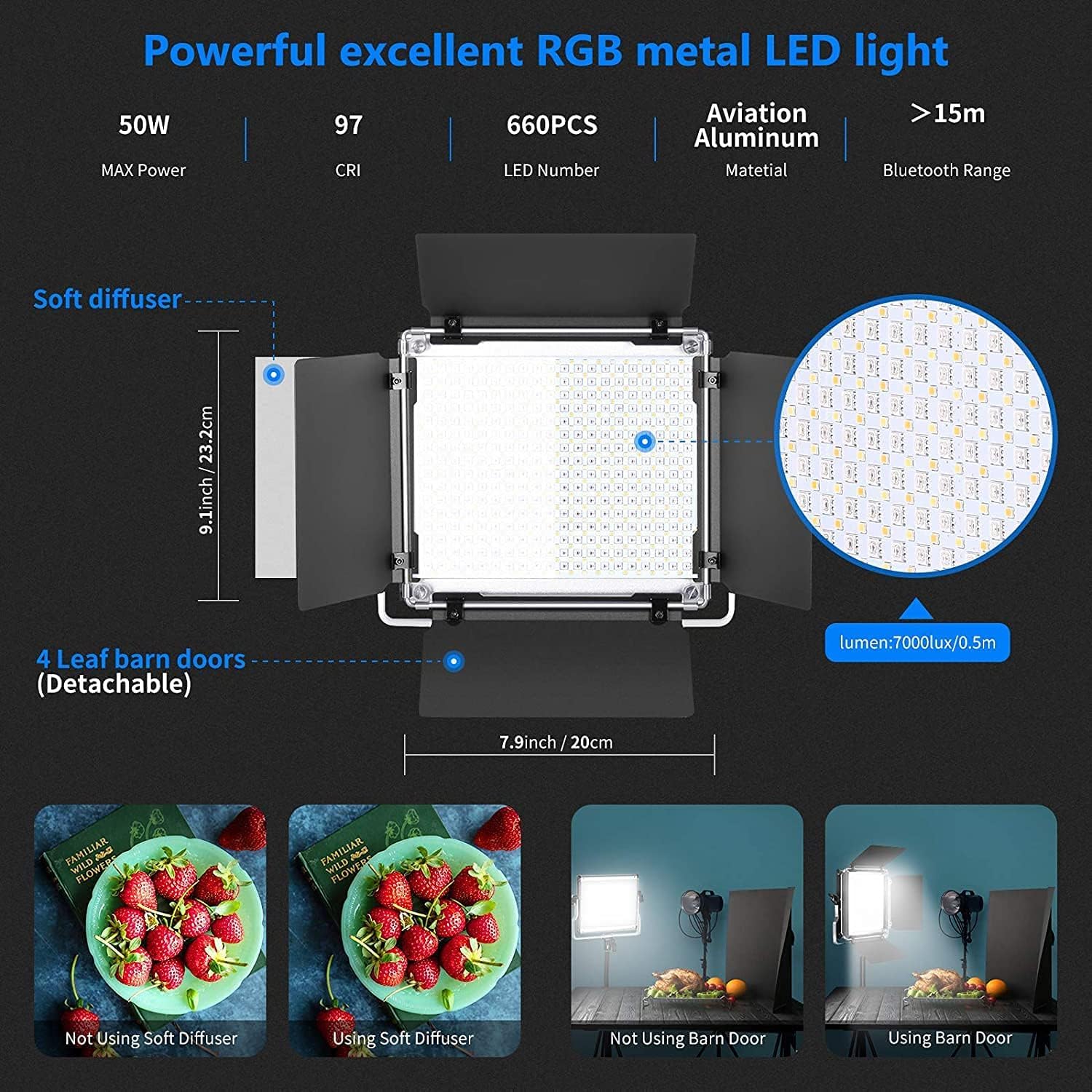 Amazon.com : NEEWER 2 Pack 660 PRO RGB LED Video Light with